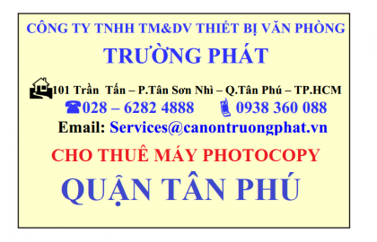Cho thuê máy Photocopy tại Quận Tân Phú